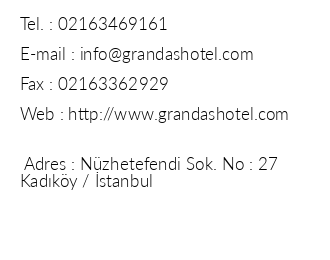 Hotel Grand As iletiim bilgileri